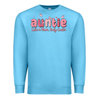 Ocean Blue auntie like a mom only cooler Premium Sweatshirt - MaliasSmallBusiness