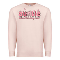 Pale Pink auntie like a mom only cooler Premium Sweatshirt - MaliasSmallBusiness