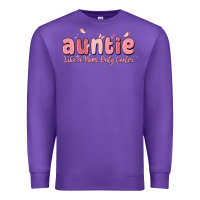 Purple auntie like a mom only cooler Premium Sweatshirt - MaliasSmallBusiness