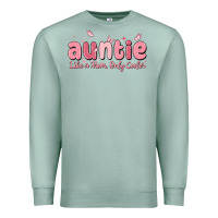 Seafoam auntie like a mom only cooler Premium Sweatshirt - MaliasSmallBusiness