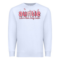 White auntie like a mom only cooler Premium Sweatshirt - MaliasSmallBusiness