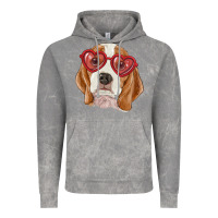 Cloud Rock beagle with love glasses Vintage Hoodie - RanaPortraitStore