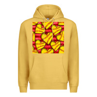 Antique Gold softball hearts seamless pattern Premium Hoodie - BundleAndBundleShop