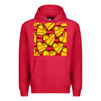 Cardinal softball hearts seamless pattern Premium Hoodie - BundleAndBundleShop