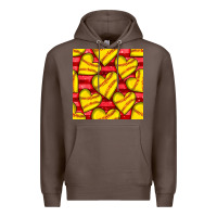 Coffee softball hearts seamless pattern Premium Hoodie - BundleAndBundleShop