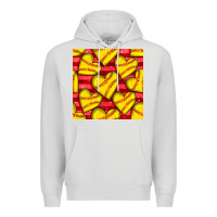 Dove Grey softball hearts seamless pattern Premium Hoodie - BundleAndBundleShop