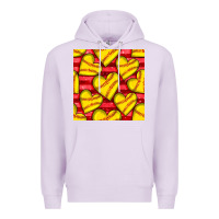 Lilac softball hearts seamless pattern Premium Hoodie - BundleAndBundleShop