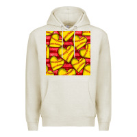 Oatmeal Heather softball hearts seamless pattern Premium Hoodie - BundleAndBundleShop