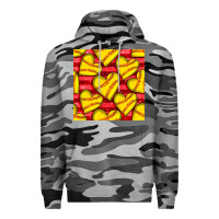 Slate Camo softball hearts seamless pattern Premium Hoodie - BundleAndBundleShop