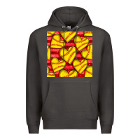 Smoke softball hearts seamless pattern Premium Hoodie - BundleAndBundleShop