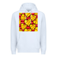 White softball hearts seamless pattern Premium Hoodie - BundleAndBundleShop