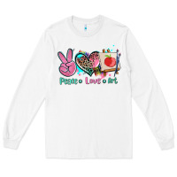 White peace love art   ado Long Sleeve Tee - AdoDesignShop