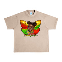 French Oak juneteenth butterfly black girl Urban Heavy Tee - HRA Design Shop