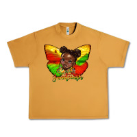 Peanut Butter juneteenth butterfly black girl Urban Heavy Tee - HRA Design Shop