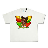 Pistachio juneteenth butterfly black girl Urban Heavy Tee - HRA Design Shop