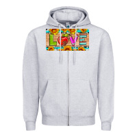 Heather Grey love and sunflower with pen and apple license plate template Zipper Hoodie - Artiststas