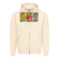 Sandshell love and sunflower with pen and apple license plate template Zipper Hoodie - Artiststas