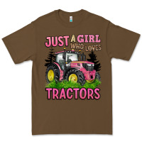 Cacao just a girl who loves tractors Premium Tee - BarkalooDesign