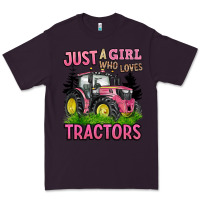 Plum just a girl who loves tractors Premium Tee - BarkalooDesign