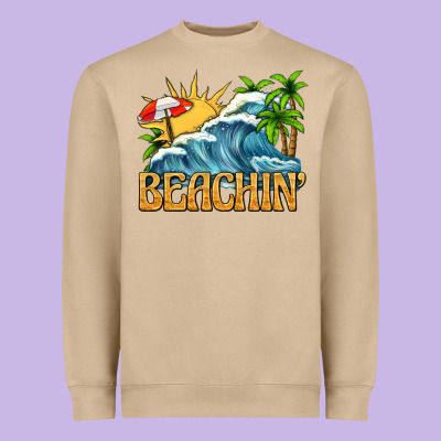 Beachin Heavyweight Sweatshirt Designed By Texasbilliewilder
