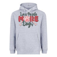Heather Grey less people more dogs Heavyweight Hoodie - MaliasSmallBusiness