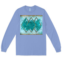 Colony Blue turquoise glitter Long Sleeve Tee - JahusDesignShop