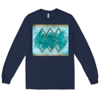 Navy turquoise glitter Long Sleeve Tee - JahusDesignShop