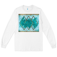 White turquoise glitter Long Sleeve Tee - JahusDesignShop
