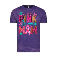 Cloud Purple I Wear Pink For My Mom with Butterfly Vintage Tee - texasbilliewilder