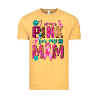 Vintage Mustard I Wear Pink For My Mom with Butterfly Vintage Tee - texasbilliewilder