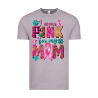I Wear Pink For My Mom With Butterfly Vintage Tee | Teevron