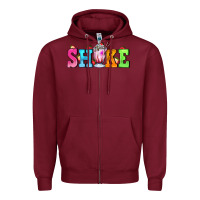 Burgundy shake with milkshake Zipper Hoodie - AdoDesignShop