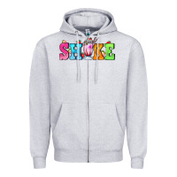 Heather Grey shake with milkshake Zipper Hoodie - AdoDesignShop