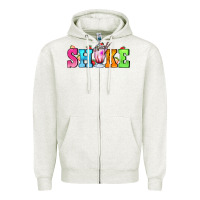 Oatmeal Heather shake with milkshake Zipper Hoodie - AdoDesignShop