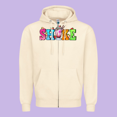 Shake With Milkshake Zipper Hoodie Designed By Adodesignshop