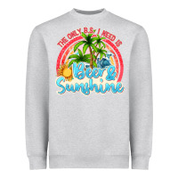 Heather Grey beer and sunshine Heavyweight Sweatshirt - texasbilliewilder