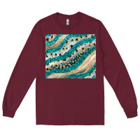 Burgundy turquoise glitter Long Sleeve Tee - JahusDesignShop