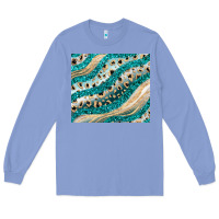 Colony Blue turquoise glitter Long Sleeve Tee - JahusDesignShop