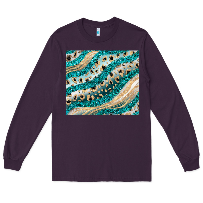 Turquoise Glitter Long Sleeve Tee by JahusDesignShop | Teevron