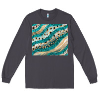 Smoke turquoise glitter Long Sleeve Tee - JahusDesignShop