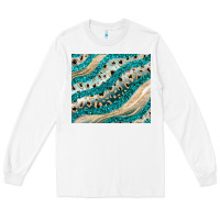 White turquoise glitter Long Sleeve Tee - JahusDesignShop