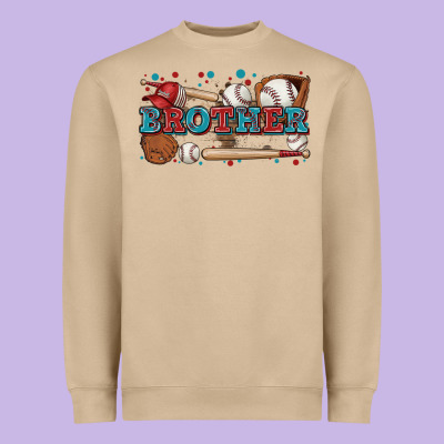 Brother Baseball Heavyweight Sweatshirt Designed By Zillion Design Studio
