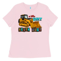 Bubblegum Pink a little dirt never hurt Ladies Tee - AdoDesignShop