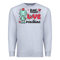 Heather Grey little love machine Premium Sweatshirt - MaliasSmallBusiness