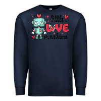 Navy little love machine Premium Sweatshirt - MaliasSmallBusiness