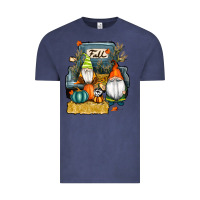 Vintage Denim farm truck autumn gnomes Vintage Tee - RanaPortraitStore