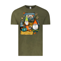 Vintage Olive farm truck autumn gnomes Vintage Tee - RanaPortraitStore