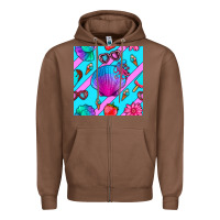 Chestnut sea shell Zipper Hoodie - BundleAndBundleShop