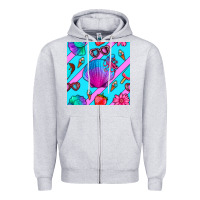 Heather Grey sea shell Zipper Hoodie - BundleAndBundleShop