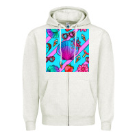 Oatmeal Heather sea shell Zipper Hoodie - BundleAndBundleShop
